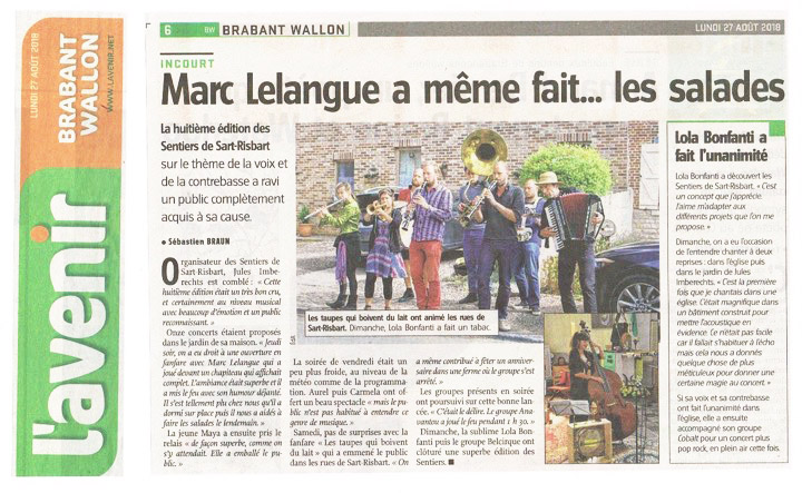 2018_08_27_L'avenir 2018_08_27_L'avenir